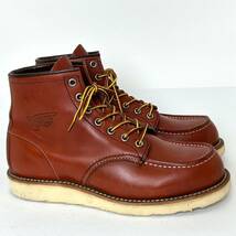 即決 REDWING レッドウィング 8875 US7E 25cm 本革 レザー ブーツ モックトゥー 茶色 アメカジ カジュアル シューズ 革靴 中古_画像5