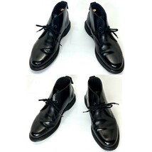 即決 Dr.Martens ドクターマーチン メンズ UK6 25cm程度 本革 レザー チャッカブーツ 黒色 ブラック カジュアル ドレスシューズ 革靴 中古_画像2