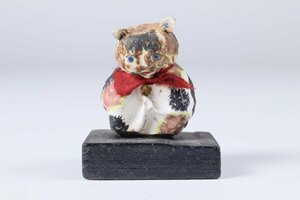とちの実細工 ネコ 彩色 猫 郷土玩具 民芸 伝統工芸 風俗人形 置物