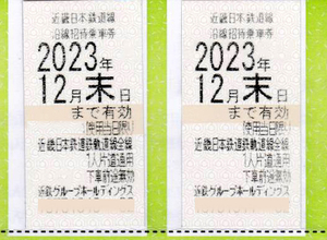 近鉄グループホールディングス 株主優待乗車券　2枚セット★近畿日本鉄道　きっぷ