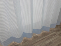 お買い得　外から見えにくい遮像レースカーテン　幅100㎝　丈176cm（2枚組）　LC-soleiyu(ブルー)　送料込み（一部地域を除き）_画像4