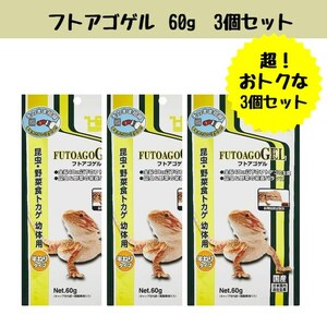 送料無料　キョーリン フトアゴゲル 60g　×　 3個セット 　　　　　フトアゴドライのオマケあります　　　　　