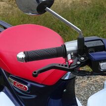 cm1 黒(赤) つや消しマット ブレーキレバー 6段階調整 ショート ホンダ スーパーカブC125 CT125ハンターカブ ダックス125 110(JA59)に適合_画像5