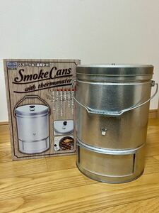 【未使用】スモーク缶 BUNDOK BD-439 温度計付き 器具 燻製器 アウトドア キャンプグッズ