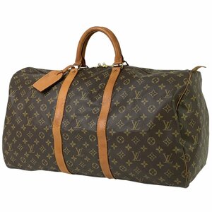 ルイ・ヴィトン Louis Vuitton キーポル 55 ハンドバッグ 旅行 出張 ビジネス ボストンバッグ モノグラム ブラウン M41424 レディース 中古