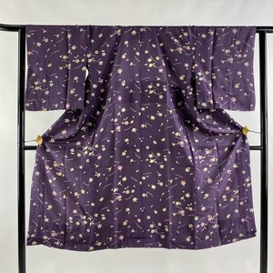 長襦袢 身丈126.5cm 裄丈63.5cm S 松葉 桜 紫 正絹 美品 秀品