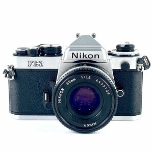 ニコン Nikon FE2 シルバー ＋ Ai-S NIKKOR 50mm F1.8 パンケーキ［ジャンク品］ フィルム マニュアルフォーカス 一眼レフカメラ 【中古】
