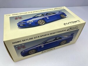 オートアート 1/18 日産 スカイライン GT-R R34 ニスモ スポーツリセッティング ベイサイドブルー ※まとめて取引・同梱不可 [30-6911]