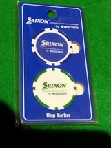 非売品 レア　未使用品 スリクソン ゴルフ ボール マーカー SRIXON カジノ チップ 2個セット デサント_画像1