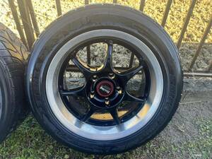 1円スタート　ENKEI エンケイ　Racing　リア16x8J38　フロント　16x7J32　深リム　PCD114.3