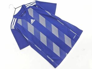 ネコポスOK adidas アディダス キッズ サッカーウェア カットソー 160cm 紺 ■◆ ☆ dfc3 子供服