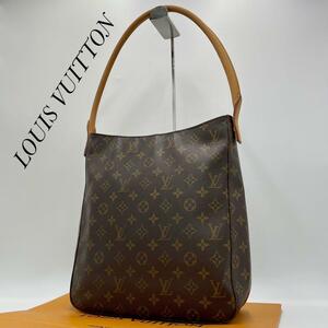 1円【美品・人気モデル】LOUIS VUITTON ルイヴィトン ハンドバッグ トートバッグ ワンショルダー モノグラム ルーピング GM PVC レザー