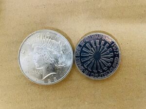 1円スタート アメリカ リバティコイン 1ドル銀貨 1923年 ドイツ ミュンヘンオリンピック10マルク銀貨　