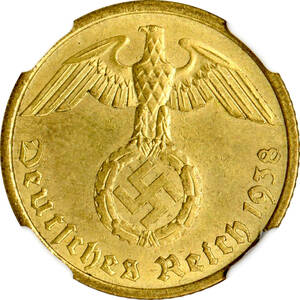 1円〜1938A ドイツ 10P銅貨 NGC MS63 未使用 世界コイン 古銭 貨幣 硬貨 銀貨 金貨 銅貨【決済期限火曜日】