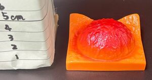 マーミット Marmit キングギドラ隕石 明るいオレンジ（※ 多少の歪み、表面ベタつき感があり）ゴジラ キングギドラ ソフビ