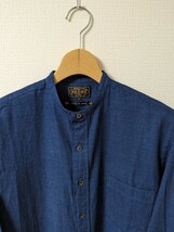 極美品　BEAMS+　ビームスプラス　シャツ　シャンブレー　バンドカラー　クラシックフィット　日本製_画像1