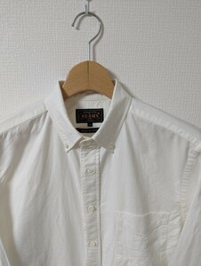 美品　BEAMS+　ビームスプラス　シャツ　白　オックスフォード　ボタンダウン　日本製　M　長袖