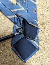 美品　Polo by Ralph Lauren　ポロバイラルフローレン　ネクタイ　ロイヤルクレスト　ブルー系　シルク　イタリア製_画像8