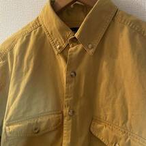 ビンテージ SHIRT 長袖 オーバーサイズシャツ 長袖シャツ old gap 黄色 イエロー マスタード からし vintage 古着 1円スタート 90s 80s 70s_画像2