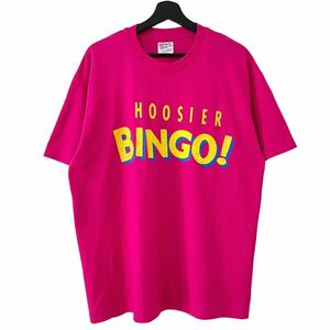 ■激レア■90s USA製 HOOSIER BINGO Tシャツ XL ビンゴ ゲーム アート メッセージ ビンテージ