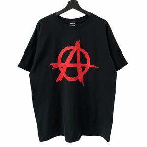 ■激レア■90s FASHION VICTIM ANARCHY サークルA Tシャツ XL ファッション ビクティム 00s USA製 ビンテージ