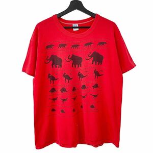 ■激レア■90s USA製 DINOSAUR 地層 アート Tシャツ L XL ダイナソー 恐竜 ビンテージ