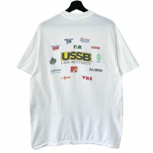 ■激レア■90s USA製 USSB TV番組 チャンネル Tシャツ XL MTV 00s ビンテージ