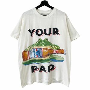 ■激レア■90s USA製 BUD WEISER ビール 企業 Tシャツ L XL バドワイザー カエル ビンテージ