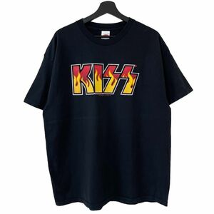 ■激レア■00s KISS ファイヤー ロゴ バンド Tシャツ XL キッス ツアー 90s USA製 ビンテージ