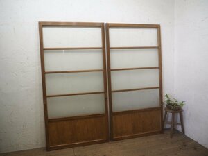 taN0976*(1)[H176,5cm×W90cm]×2 sheets * antique * taste ... exist old wooden glass door * fittings sliding door entranceway door old Japanese-style house reproduction housing retro N pine 