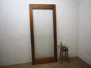 taN0951*(1)[H182cm×W80cm]* antique * large one sheets glass. old tree frame sliding door * fittings glass door entranceway door construction material retro reform M pine 