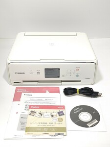 【美品】Canon TS5030S WH PIXUS ホワイト インクジェットプリンター キャノン ピクサス Wi-Fi USB 複合機 スマホ対応 自動両面印刷