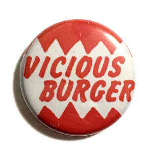 25mm 缶バッジ SID VICIOUS BURGER シドヴィシャス SEX PISTOLS PUNK パンク