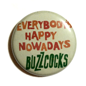 25mm 缶バッジ Buzzcocks バズコックス Everybody's Happy Nowadays Punk パンク Power Pop パワーポップ New Wave