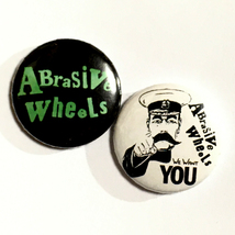 25mm 2個セット 缶バッジ Abrasive Wheels Punk New Wave Power Pop パンク パワーポップ_画像1