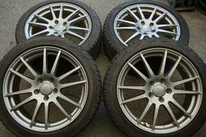 即決 BS REVO GZ 225/45R18 WEDS VELVA 7.5J +53 PCD114.3 マークＸ レクサスIS ヴェゼル オデッセイ RX8 レヴォーグ *687s