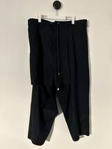 新品 22AW TAKAHIROMIYASHITA The soloist. sp.0007bAW22 wool reverse cropped baggy zipper pant / BLACK / 48_画像1