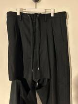 新品 22AW TAKAHIROMIYASHITA The soloist. sp.0007bAW22 wool reverse cropped baggy zipper pant / BLACK / 48_画像5