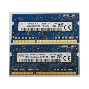 2-01-2【送料無料】　ノートパソコン用メモリ SK HYNIX DDR3 PC3L-12800S 4GB ｘ2枚セット 中古動作確認済　