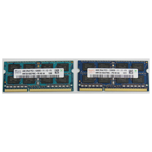 3-01-2【送料無料】　ノートパソコン用メモリ SK HYNIX DDR3 PC3-12800S 4GB ｘ2枚セット 中古動作確認済