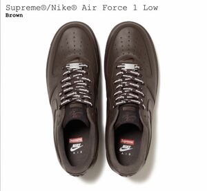 Supreme Nike Air Force 1 シュプリーム ナイキ エア フォース 新品未使用 US9.5 27.5cm 茶 ブラウン