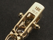 ダイヤモンド/10.00ct テニス ブレスレット K18YG_画像4