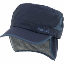 ★Marmot マーモット ワークキャップ ネイビー XL 60.5 サイズ調整 耳付き 2WAY アウトドア 帽子 BCワークキャップ イヤーウォーマー_画像2