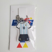 新品　キーリング キーホルダー リオネル メッシ選手　ワールドカップ 優勝　サッカー アルゼンチン代表 アクキー キーチェーン　両面_画像2