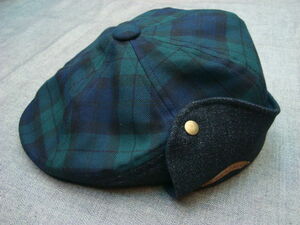 新品DL Headwear (ディーエルヘッドウェア)Benjamin Flap Hunting green tartan Lサイズ