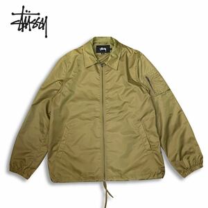 【ヴィンテージ】Stussy MA1 Type Coach Jacket ステューシー コーチジャケット Military ミリタリー カーキ M ジャケット ナイロン 無地