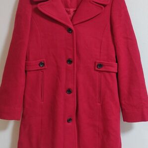 LANDS’END 赤 ロングコート ウール 11号 コート