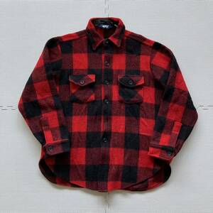 80s WOOLRICH ウールリッチ CPOジャケット ウールシャツ ブロックチェック L