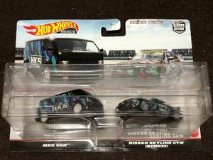 大阪発★Hot Wheels HKS 日産スカイライン GT-R MBKVAN 2台セットHBL96★NISSAN SKYLINE BCNR33