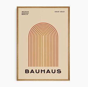 Bauhaus モダンアートポスター ファインアート ミッドセンチュリーモダン 現代アート ポップアート 抽象的 イラスト バウハウス レトロ A2